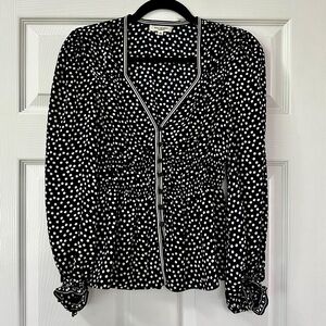 Max Studio London Polka Dot Blouse Top